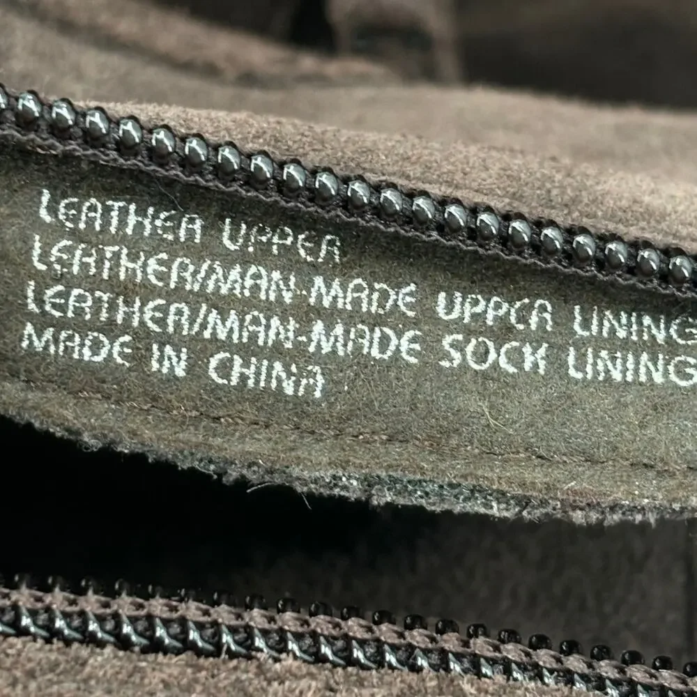Earth‎ Ankle Boot Size 7.5 Kalmar Hidden Wedge Chocolate Brown Leather Side Zip